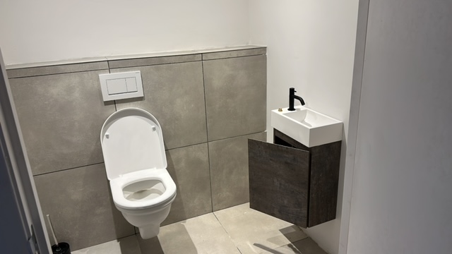 Toilet renovatie met fontein